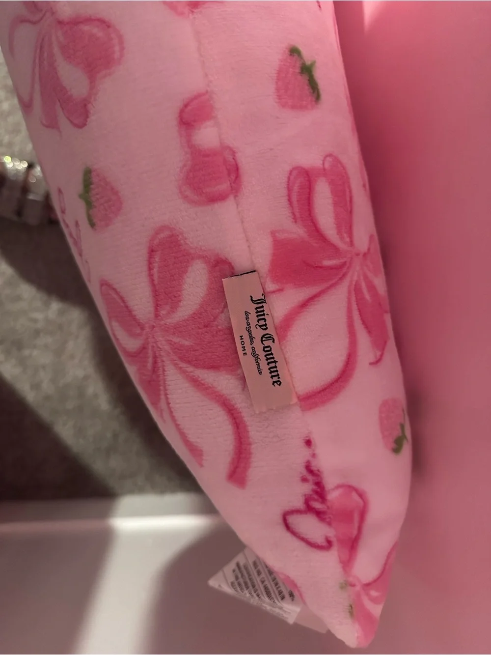 NWT Juicy Couture Berry Sweet Pink Body Pillow🎀🍓